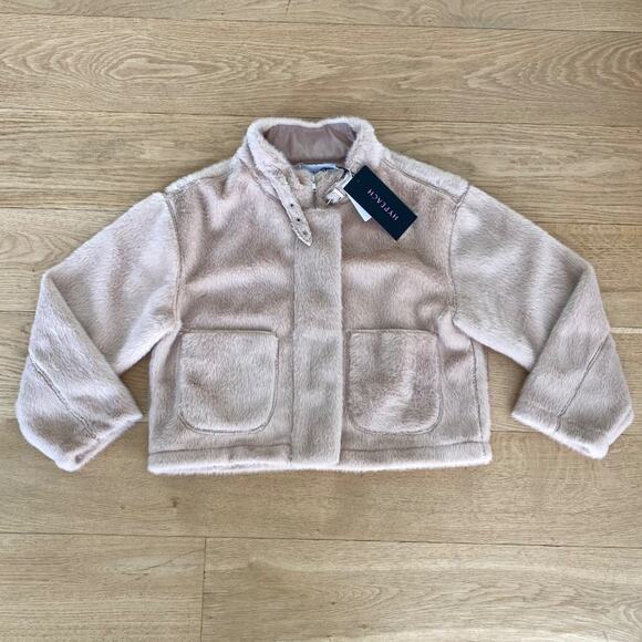 Hypeach - Fernanda Faux Fur Jacket in Beige Tan - Picture 1 of 7